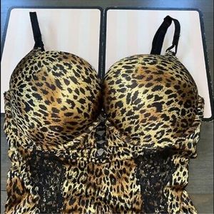 Victoria’s Secret 34B Bombshell Miraculous Plunge Lingerie Top Corset Padded